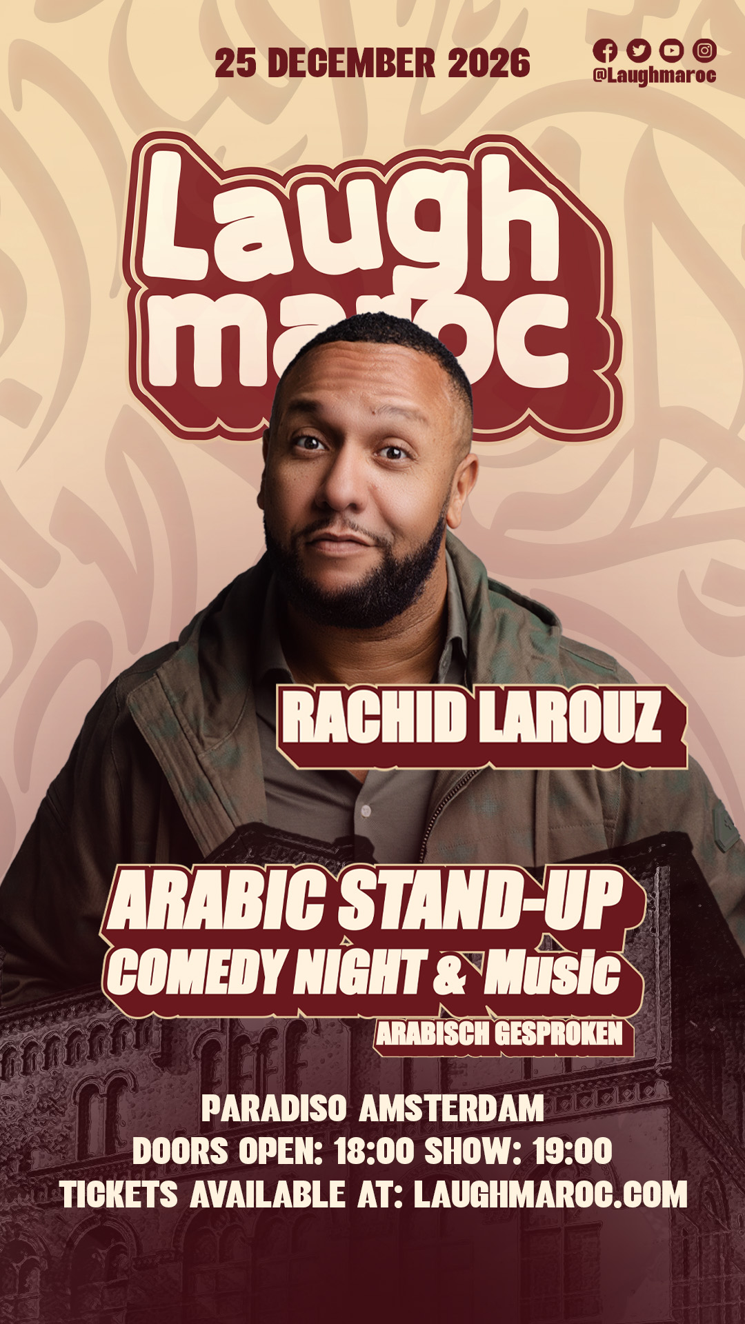 Rachid Larouz — MC & presentatie · Laugh Maroc